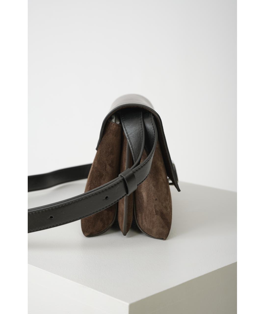 BRUNELLO CUCINELLI Черная кожаная сумка через плечо, фото 3