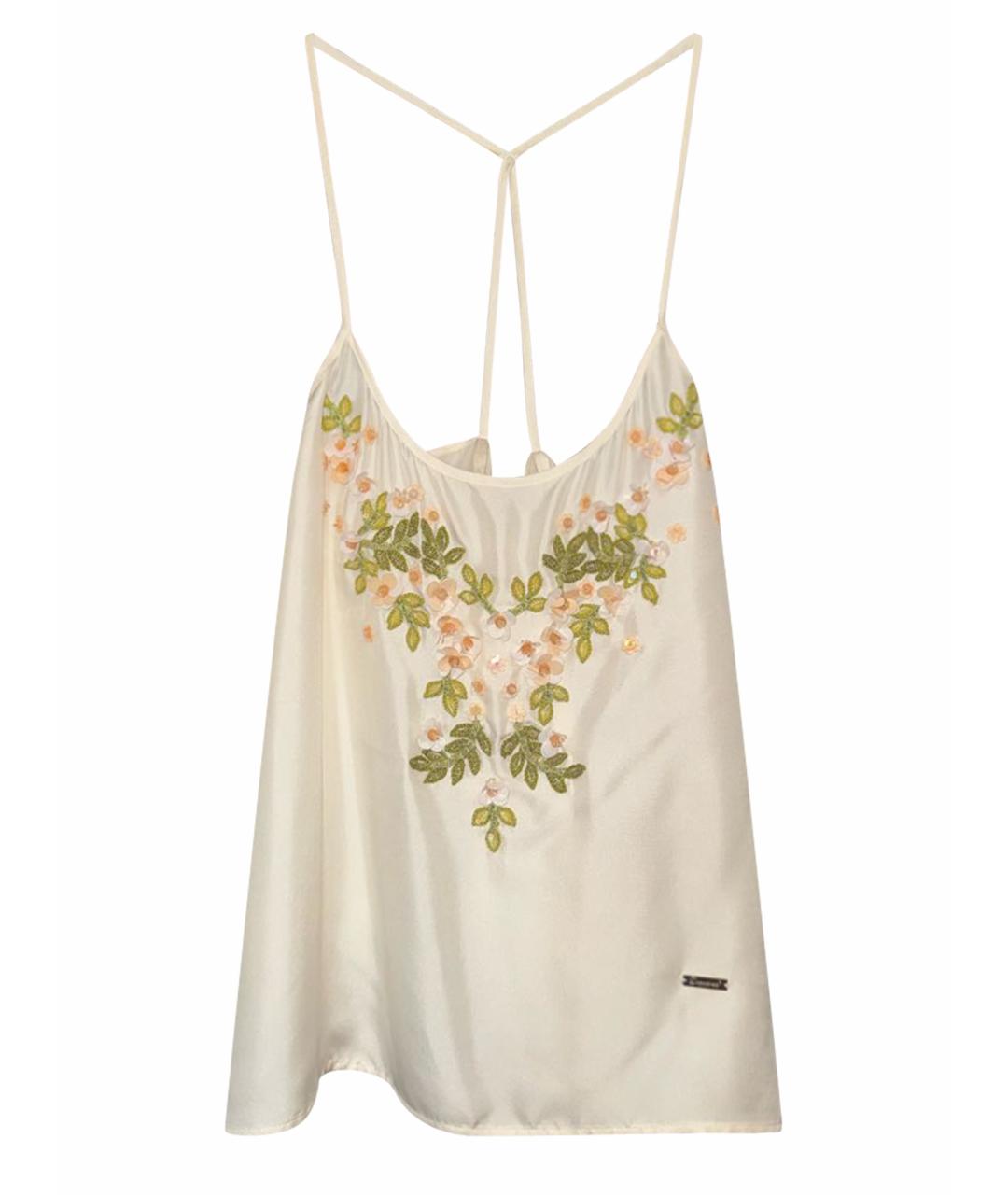 DSQUARED2 Белая шелковая майка, фото 1