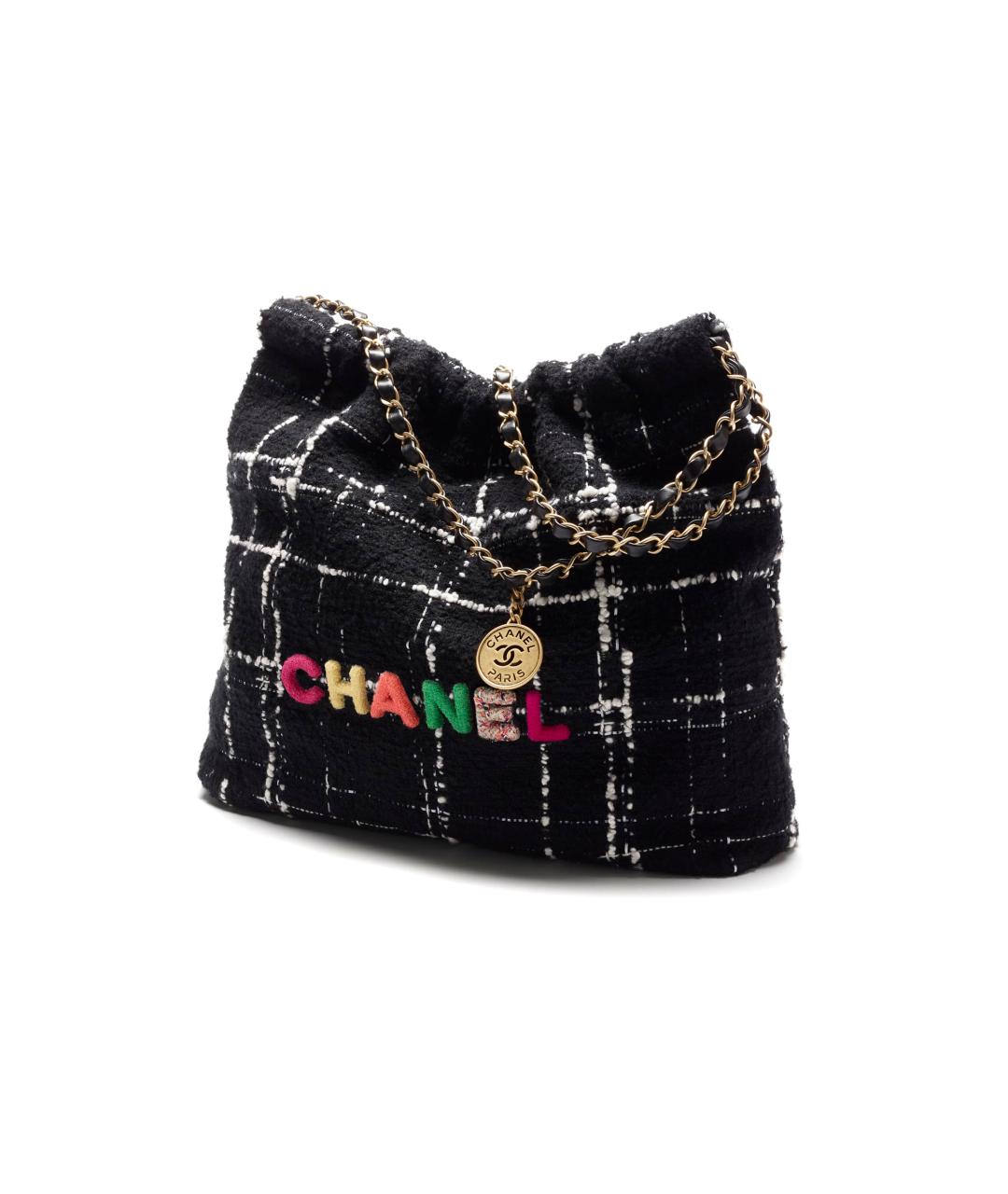 CHANEL Черная шерстяная сумка через плечо, фото 2