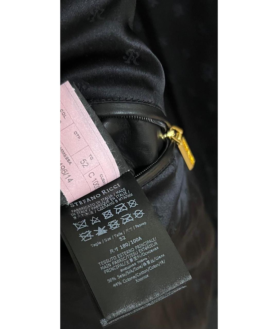 STEFANO RICCI Черная шелковая куртка, фото 8