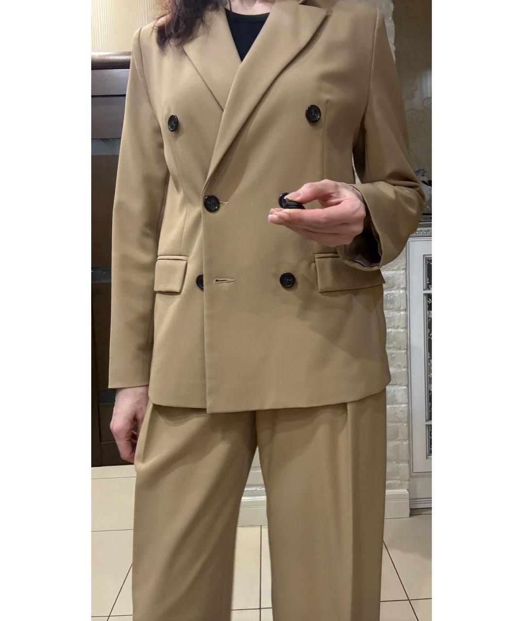 12 STOREEZ Горчичный вискозный костюм с брюками, фото 4