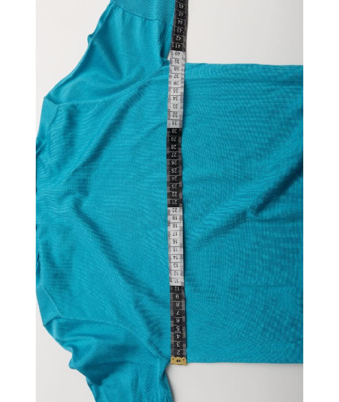 DOLCE&GABBANA Бирюзовая шелковая футболка, фото 6