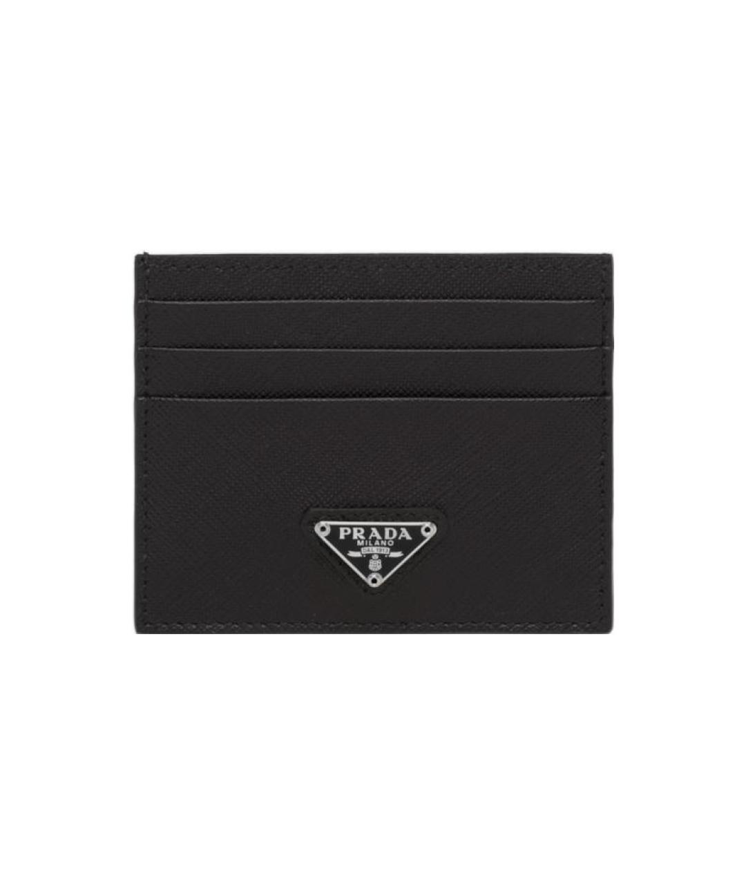 PRADA Черный кожаный кардхолдер, фото 1