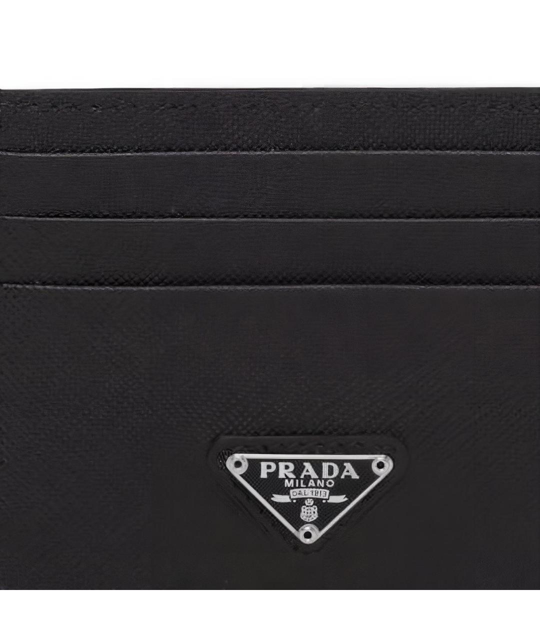 PRADA Черный кожаный кардхолдер, фото 4