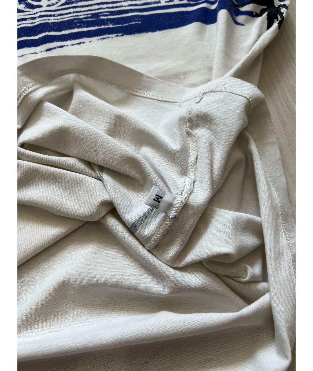 STONE ISLAND Белая хлопковая футболка, фото 5