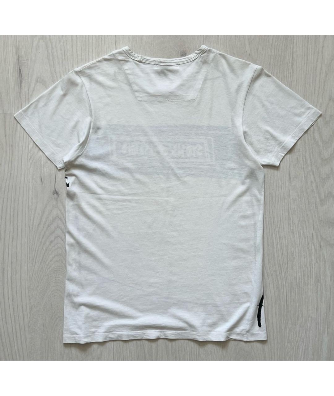 STONE ISLAND Белая хлопковая футболка, фото 2