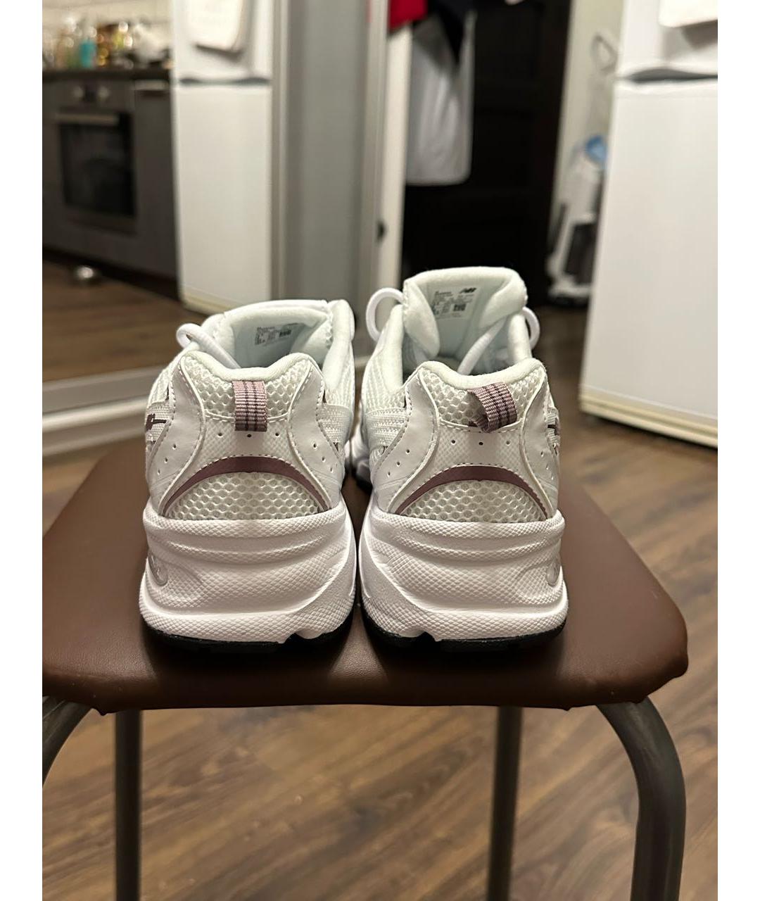 NEW BALANCE Белые текстильные кроссовки, фото 4