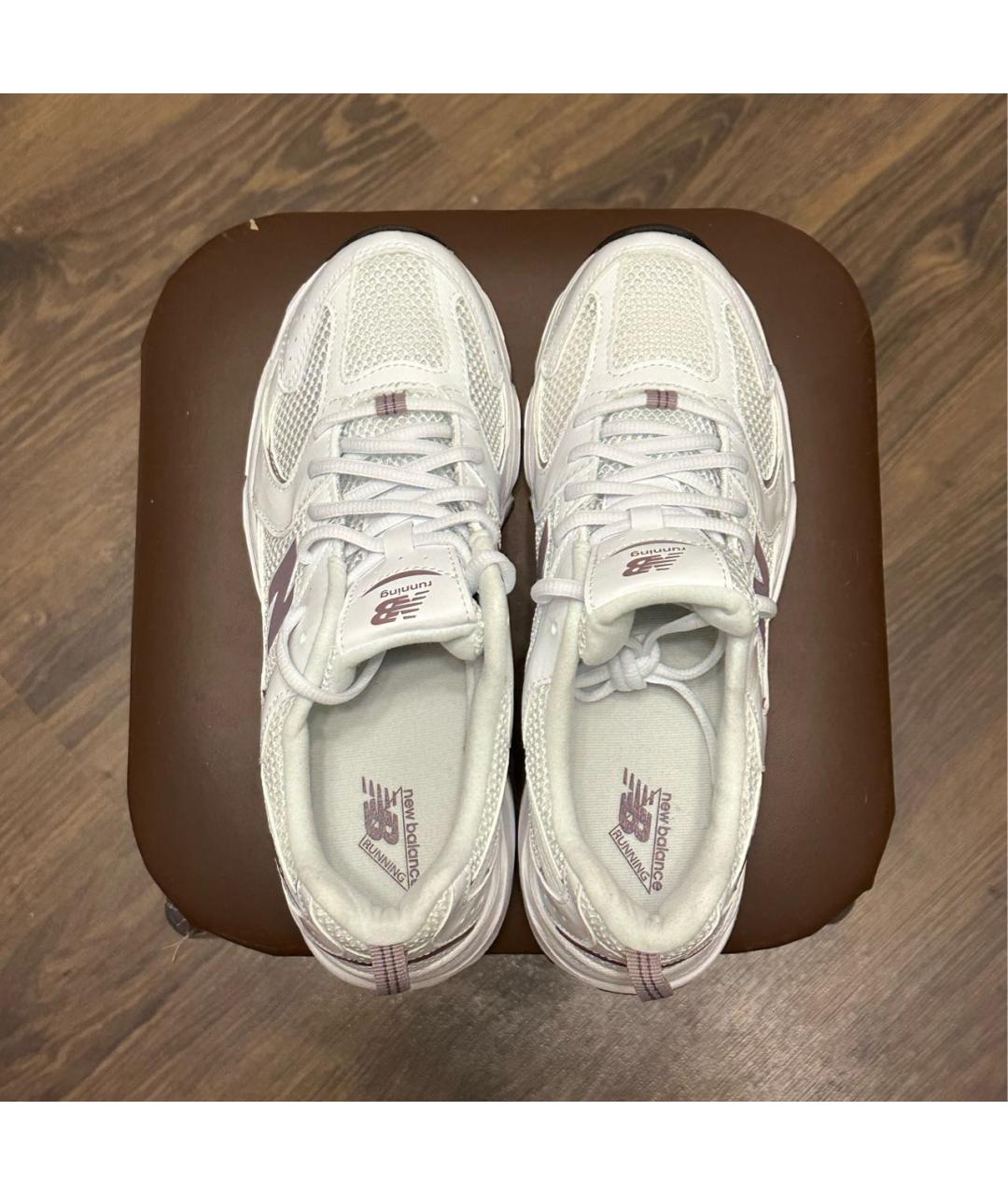 NEW BALANCE Белые текстильные кроссовки, фото 3