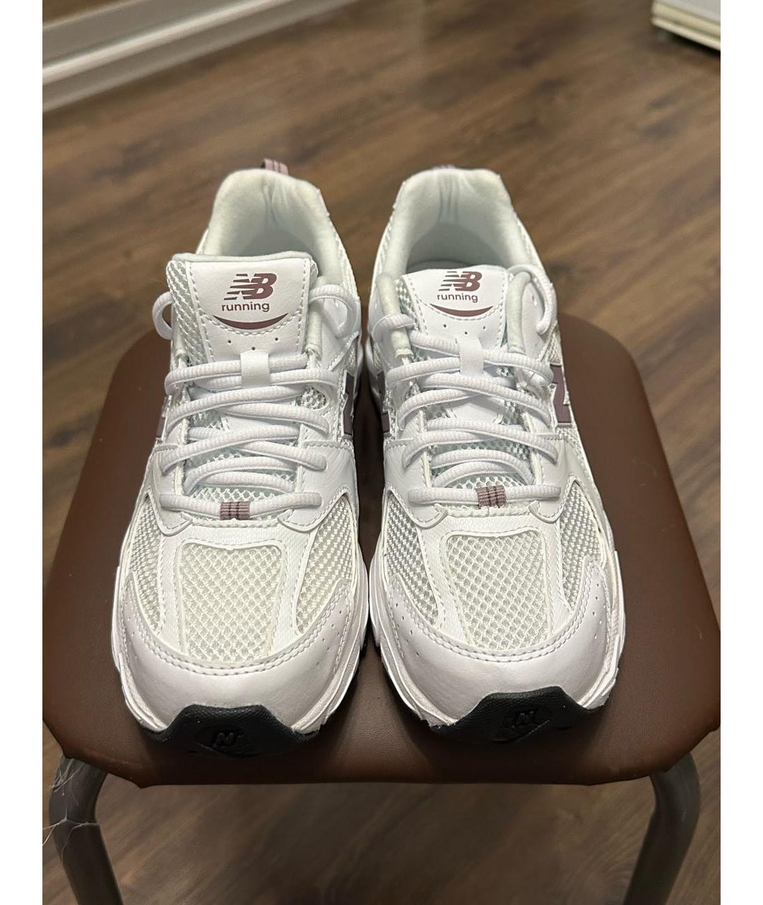 NEW BALANCE Белые текстильные кроссовки, фото 5