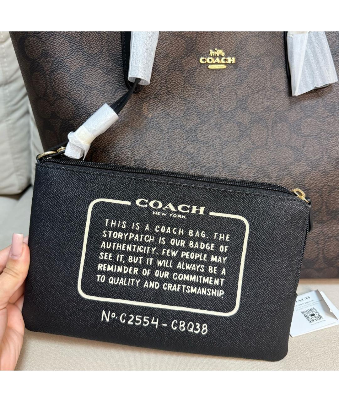 COACH Коричневая сумка тоут, фото 3