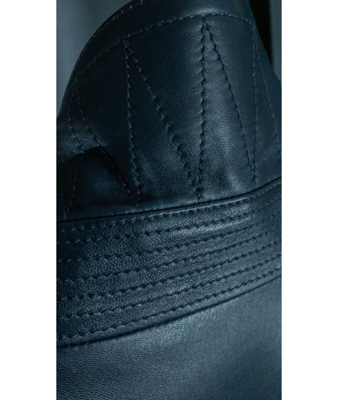 BURBERRY Темно-синяя кожаная куртка, фото 3