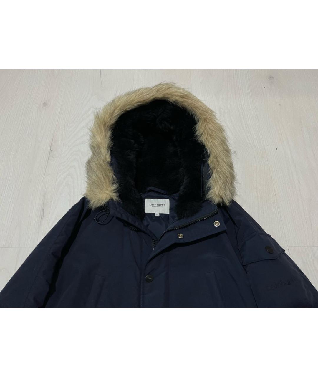 CARHARTT WIP Темно-синяя полиамидовая парка, фото 3