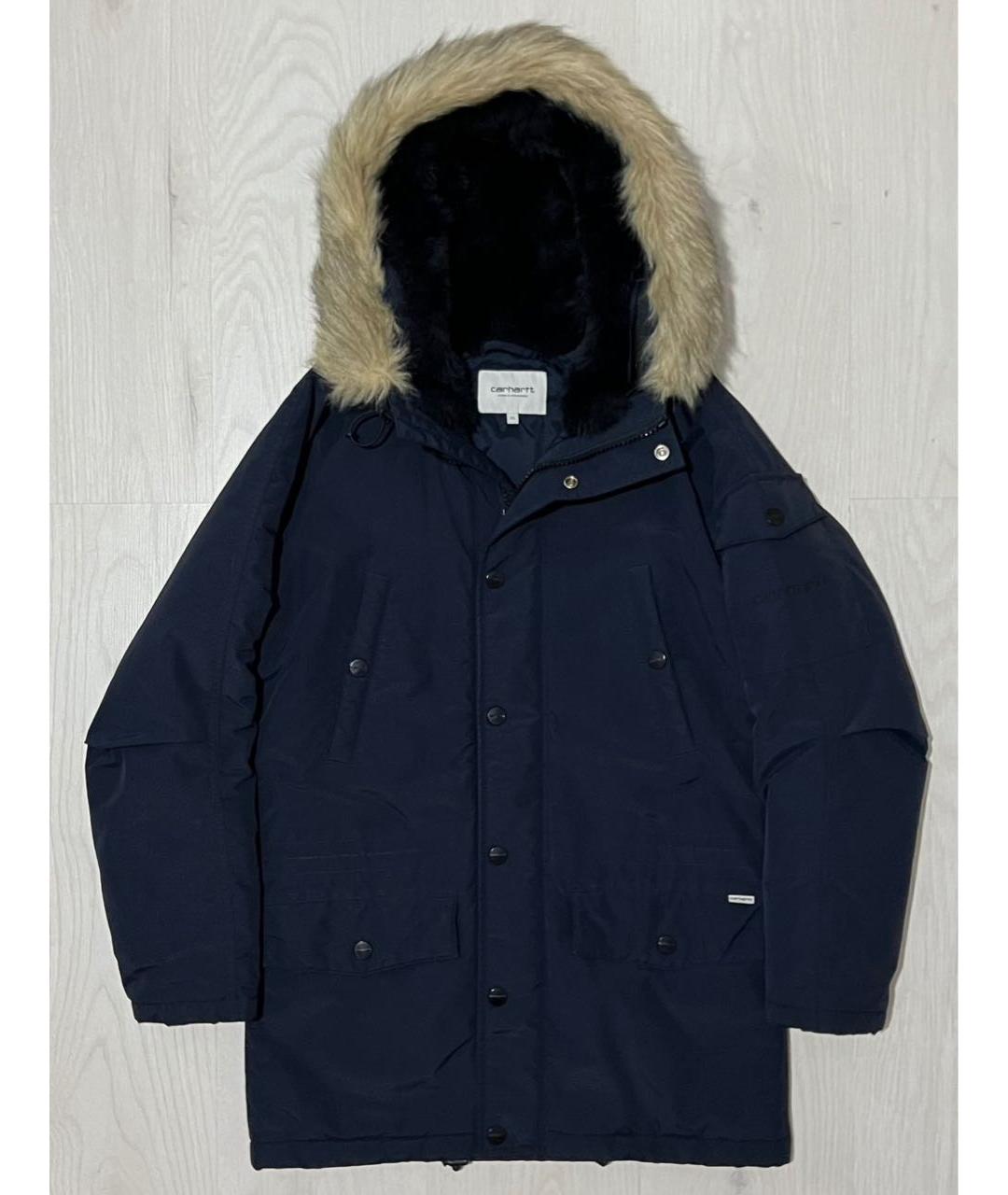 CARHARTT WIP Темно-синяя полиамидовая парка, фото 8