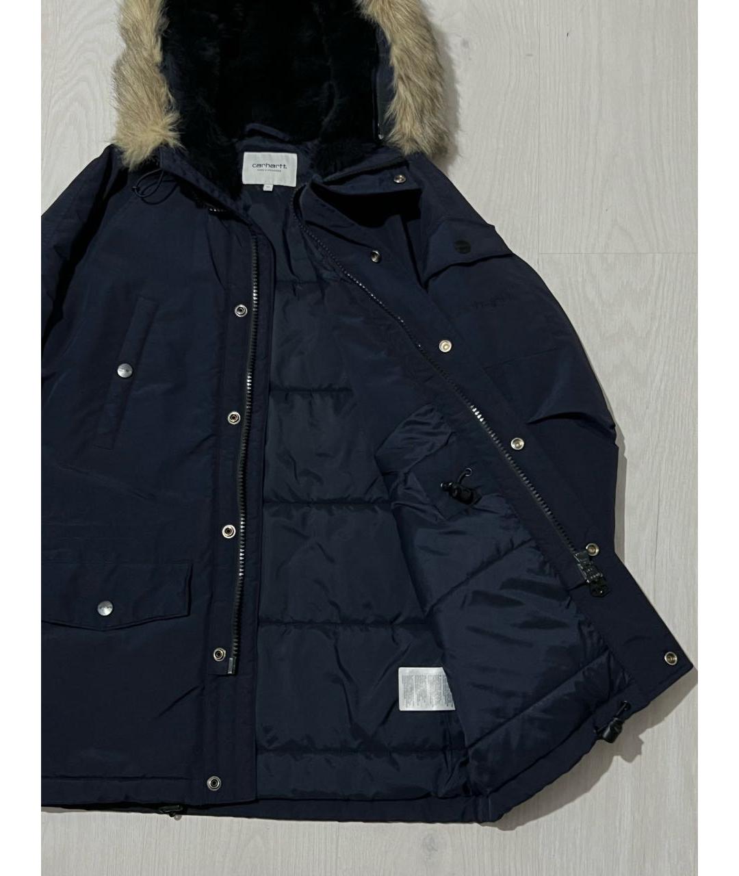 CARHARTT WIP Темно-синяя полиамидовая парка, фото 4