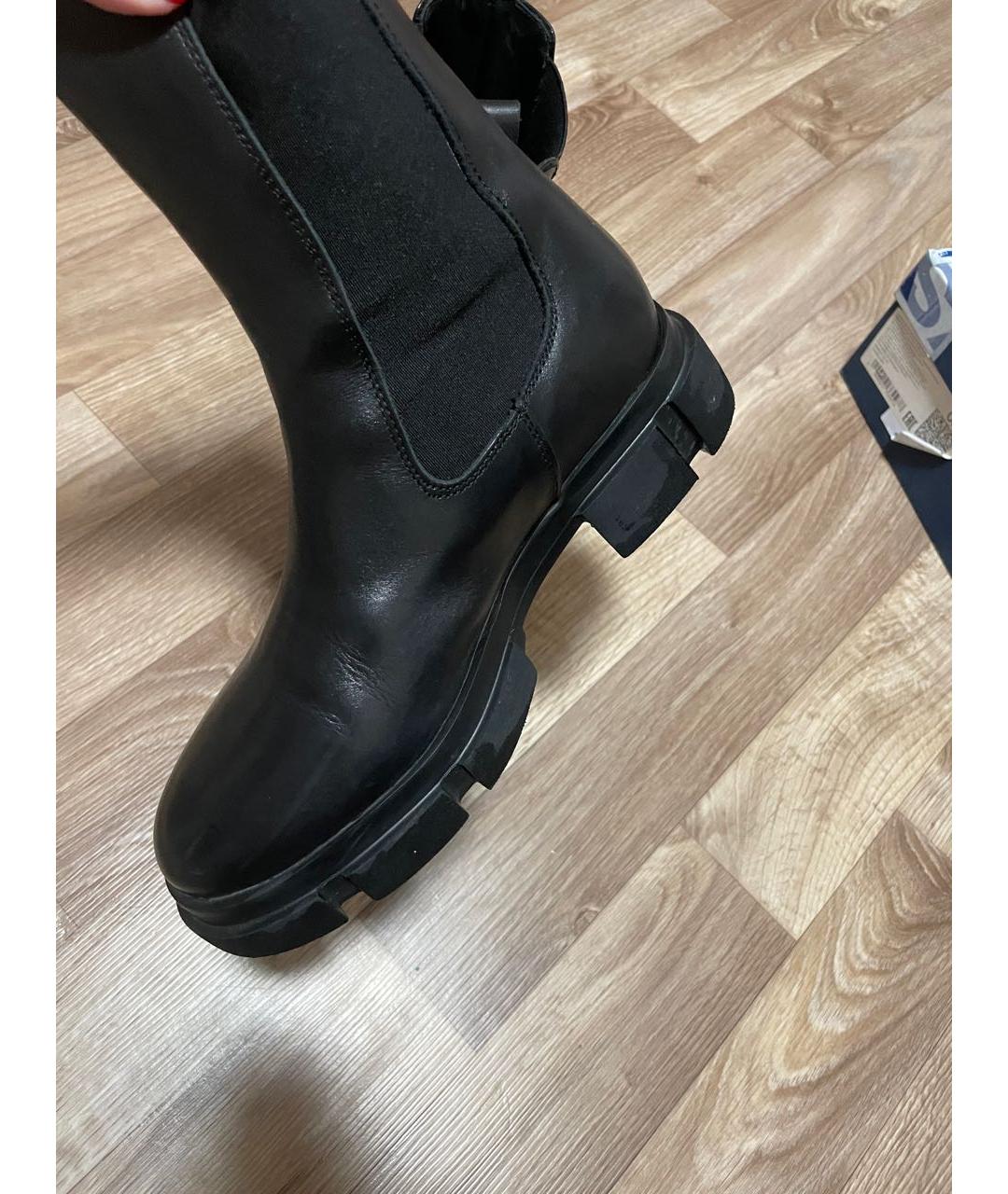 Principe di Bologna Черные кожаные полусапоги, фото 5