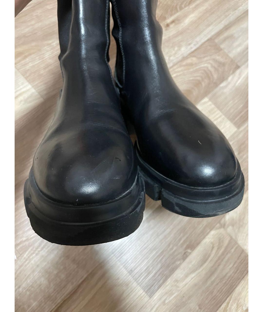 Principe di Bologna Черные кожаные полусапоги, фото 6