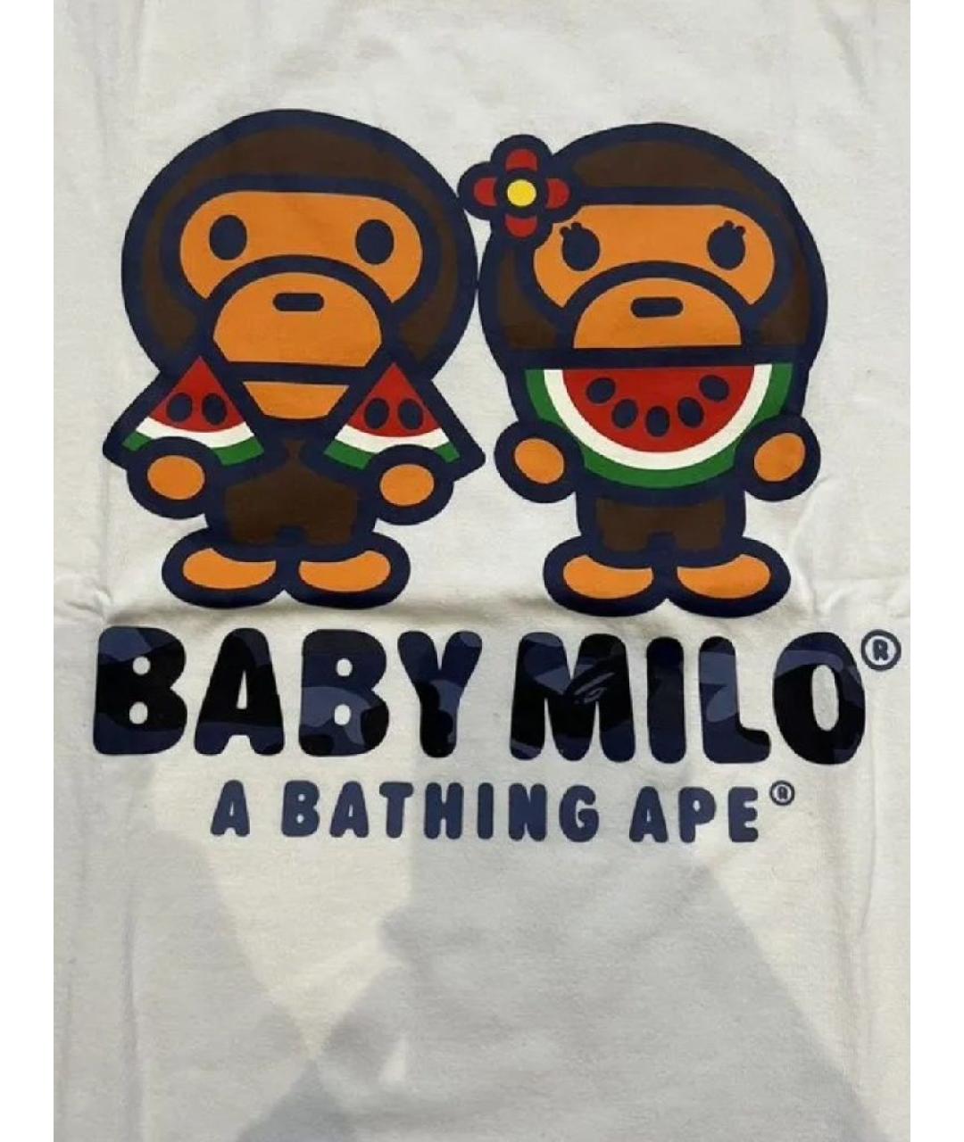 A BATHING APE Белая хлопковая футболка, фото 2