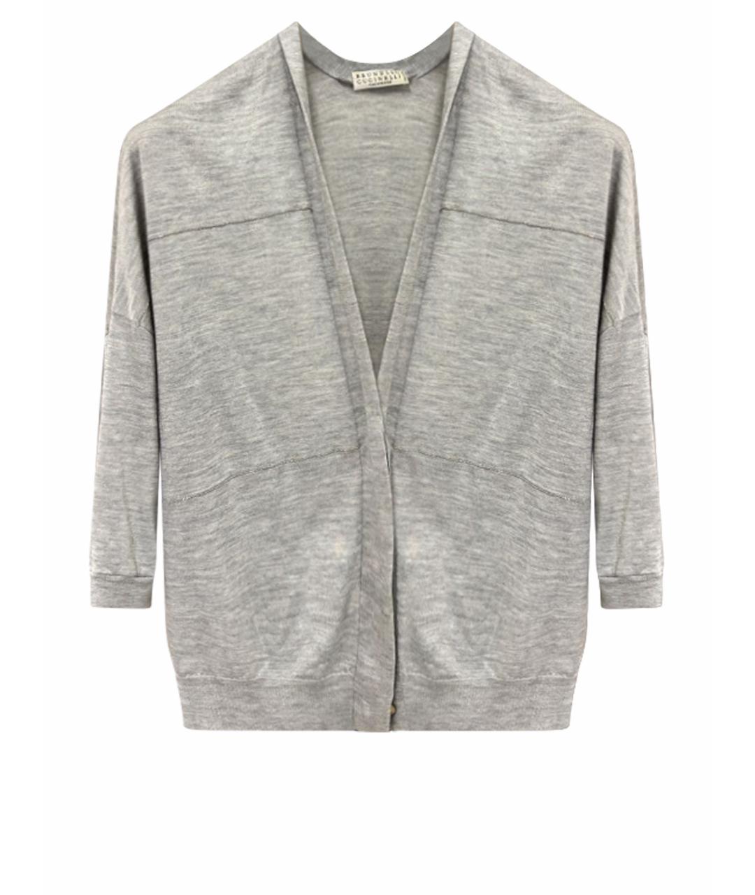 BRUNELLO CUCINELLI Серый кашемировый кардиган, фото 1