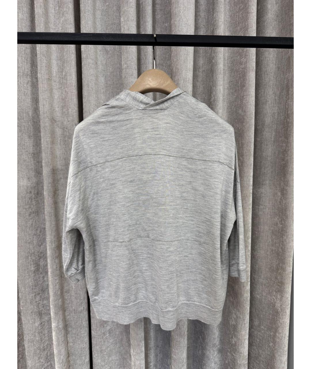BRUNELLO CUCINELLI Серый кашемировый кардиган, фото 2