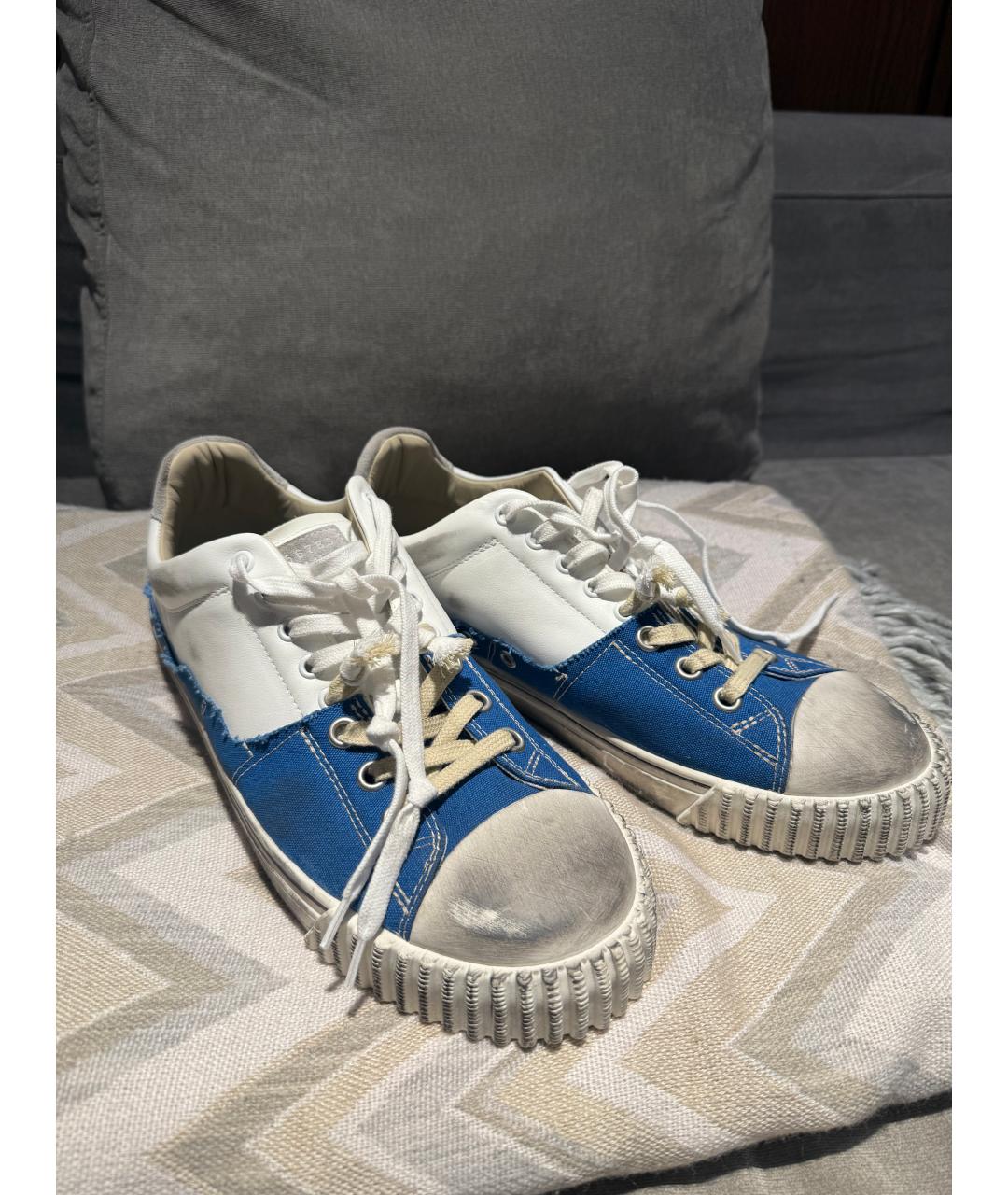 MAISON MARGIELA Синие низкие кроссовки / кеды, фото 2