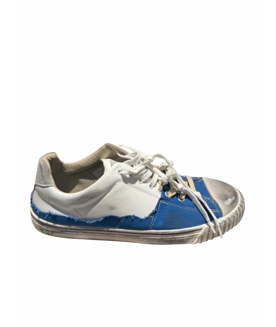 MAISON MARGIELA Синие низкие кроссовки / кеды, фото 1