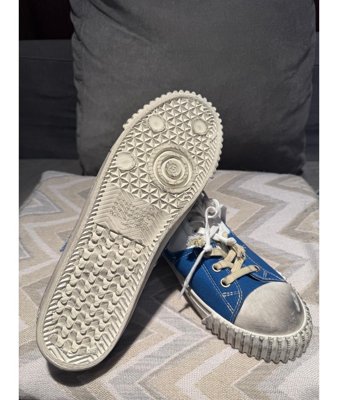 MAISON MARGIELA Синие низкие кроссовки / кеды, фото 3