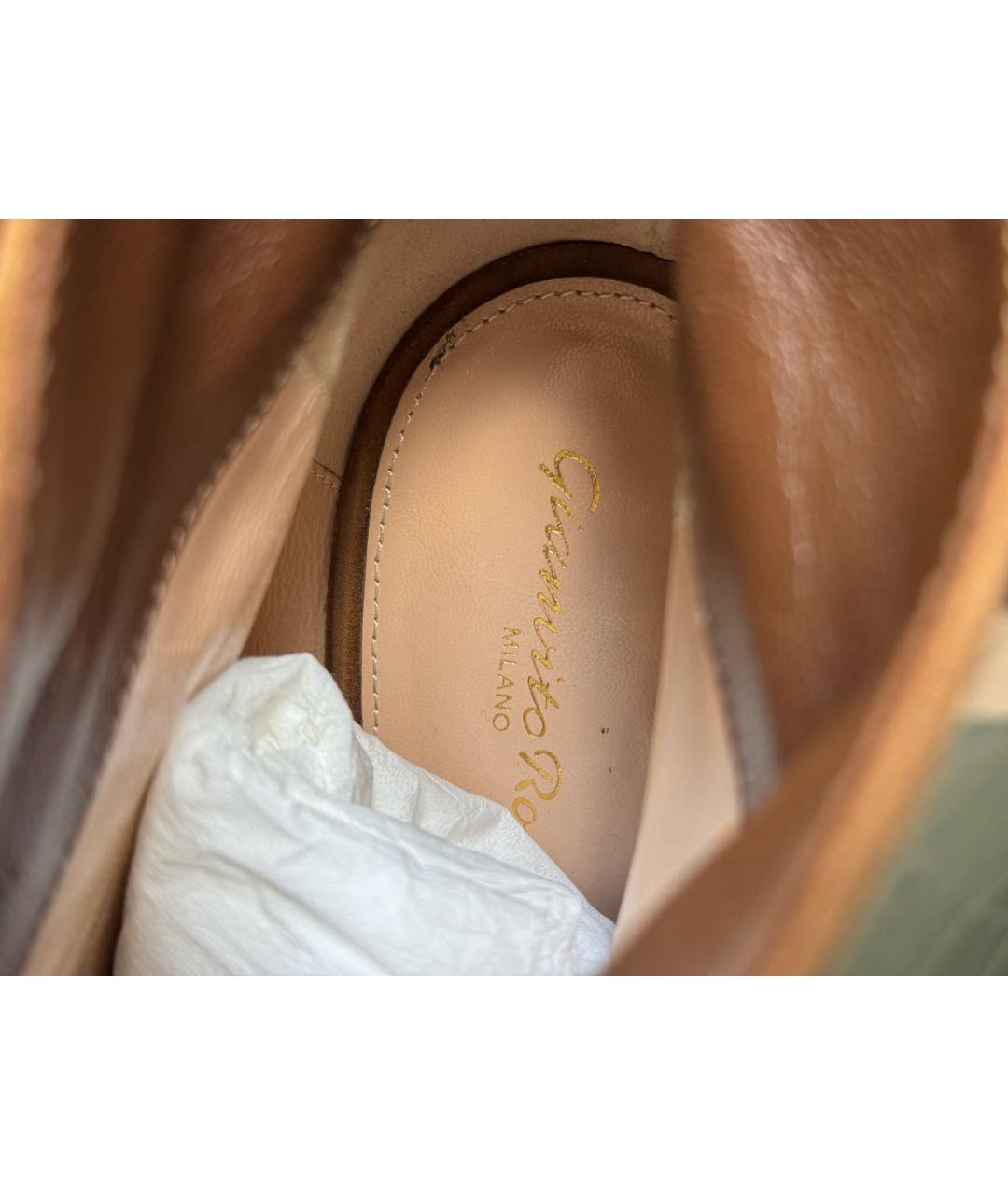 GIANVITO ROSSI Коричневые замшевые ботильоны, фото 8