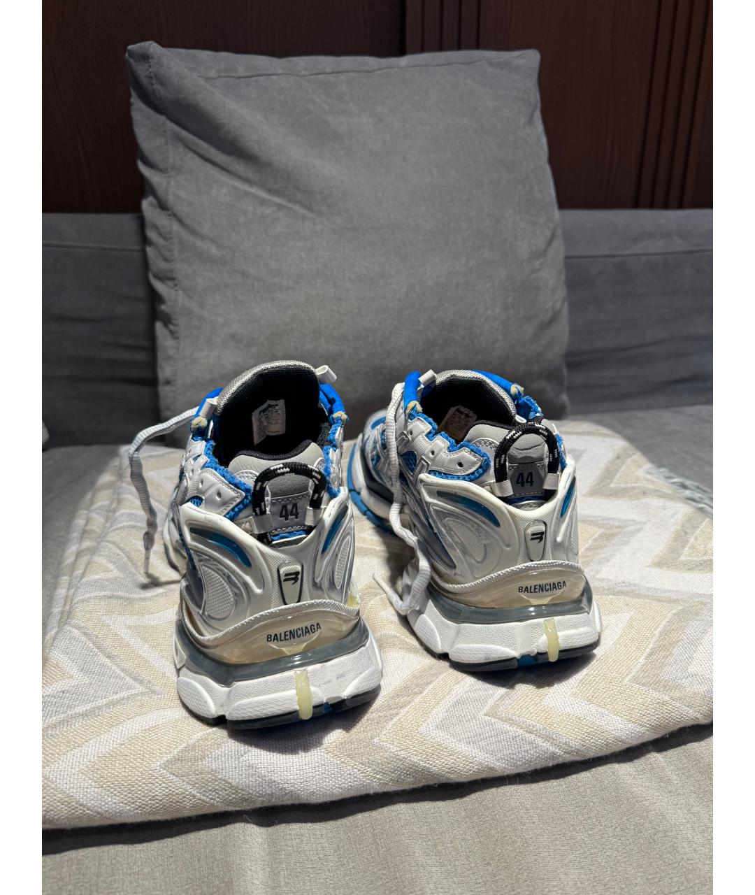BALENCIAGA Голубые текстильные низкие кроссовки / кеды, фото 3