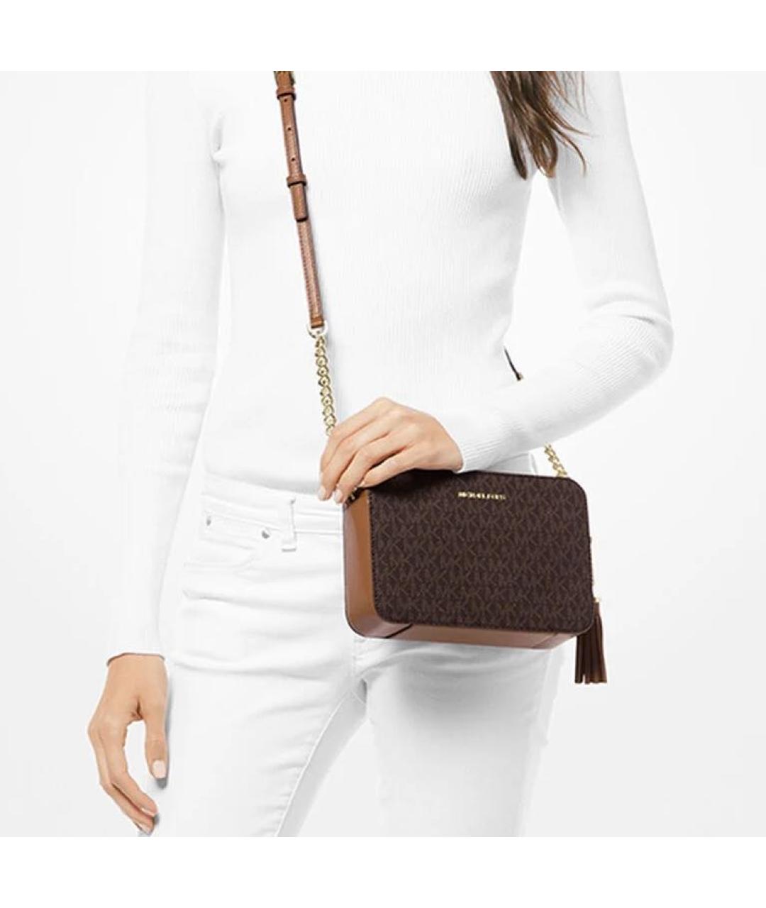 MICHAEL KORS Коричневая сумка через плечо, фото 3