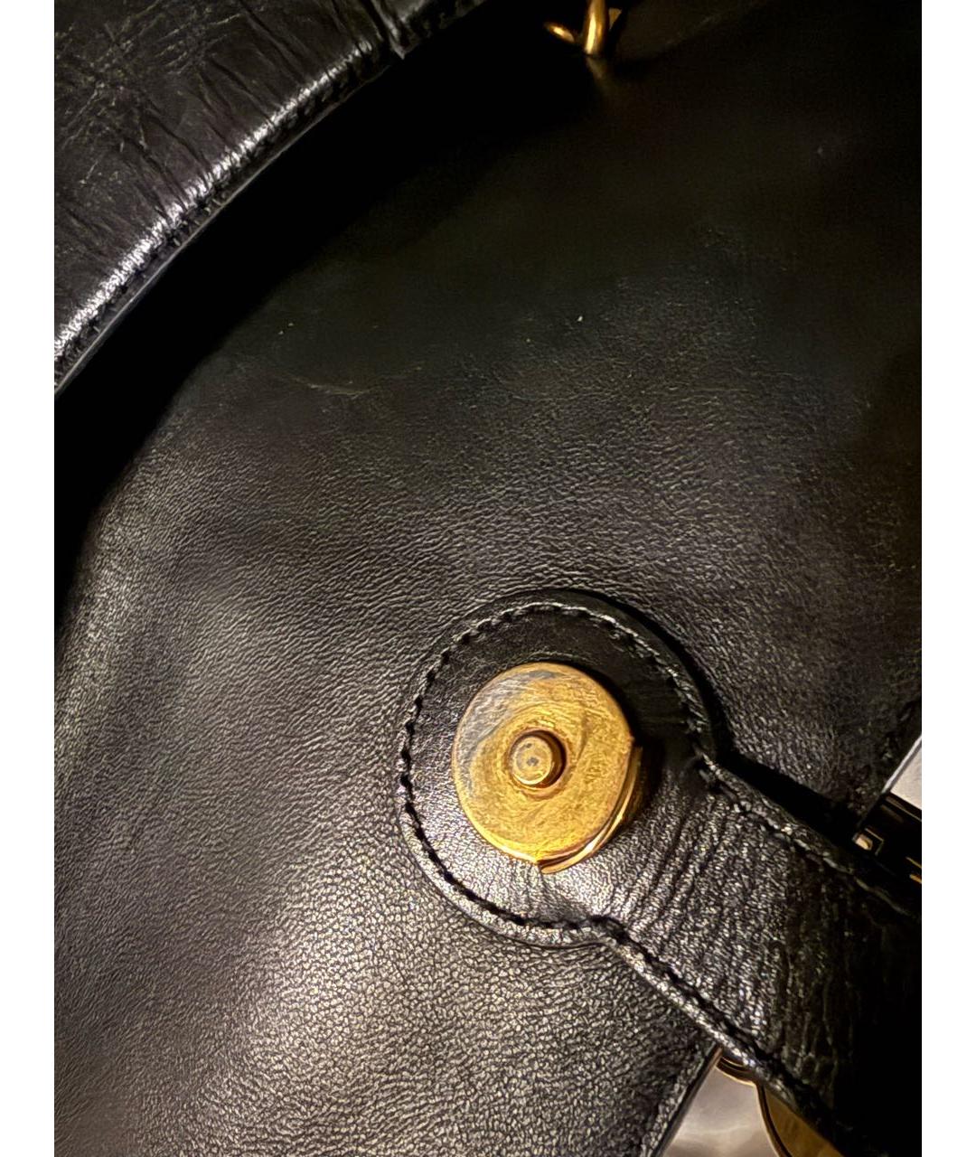 BALENCIAGA Черная кожаная сумка через плечо, фото 6