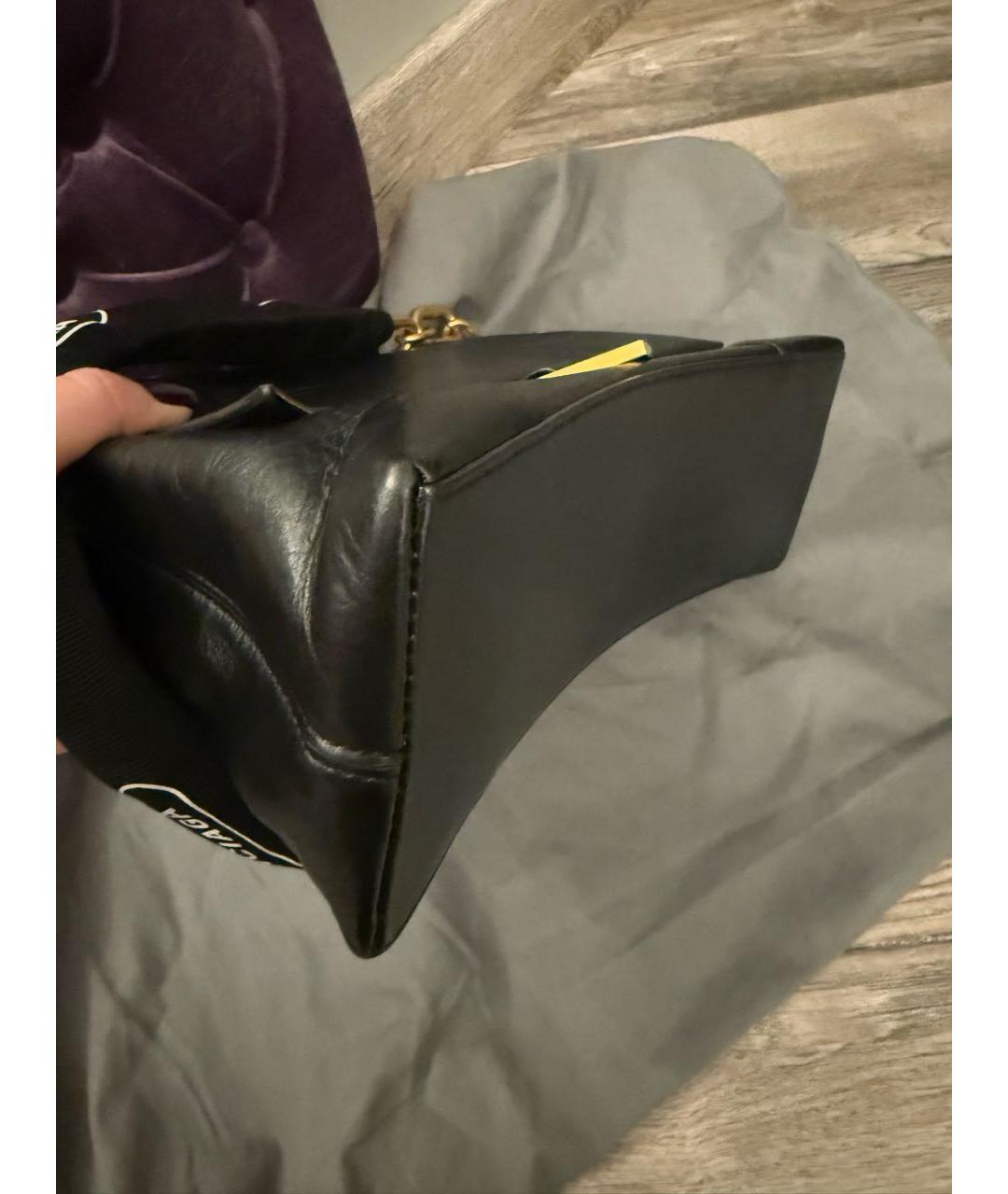 BALENCIAGA Черная кожаная сумка через плечо, фото 2