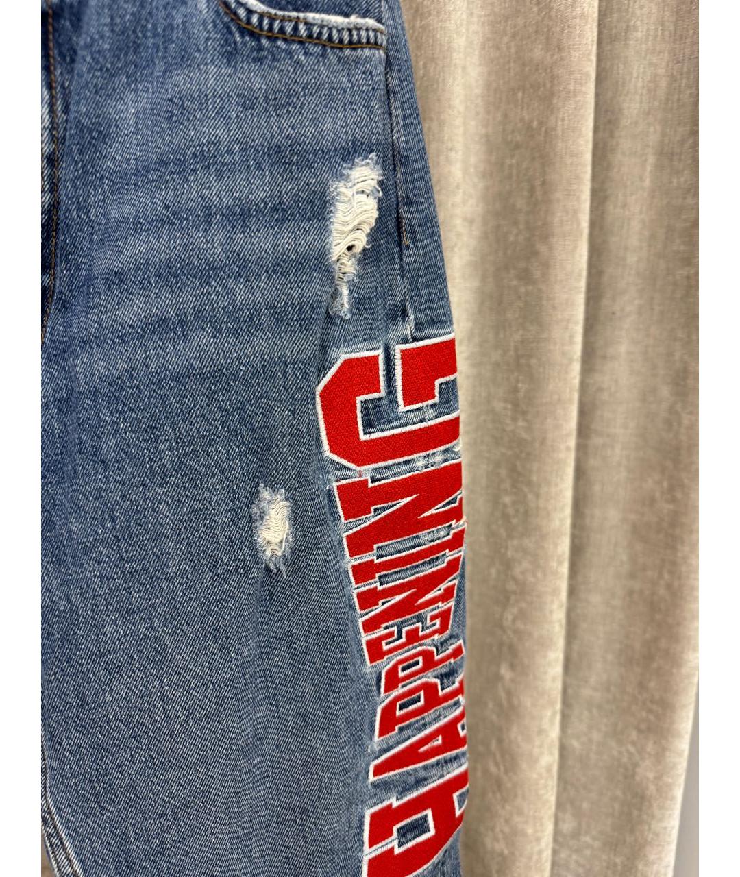 SANDRO Синие хлопковые прямые джинсы, фото 4