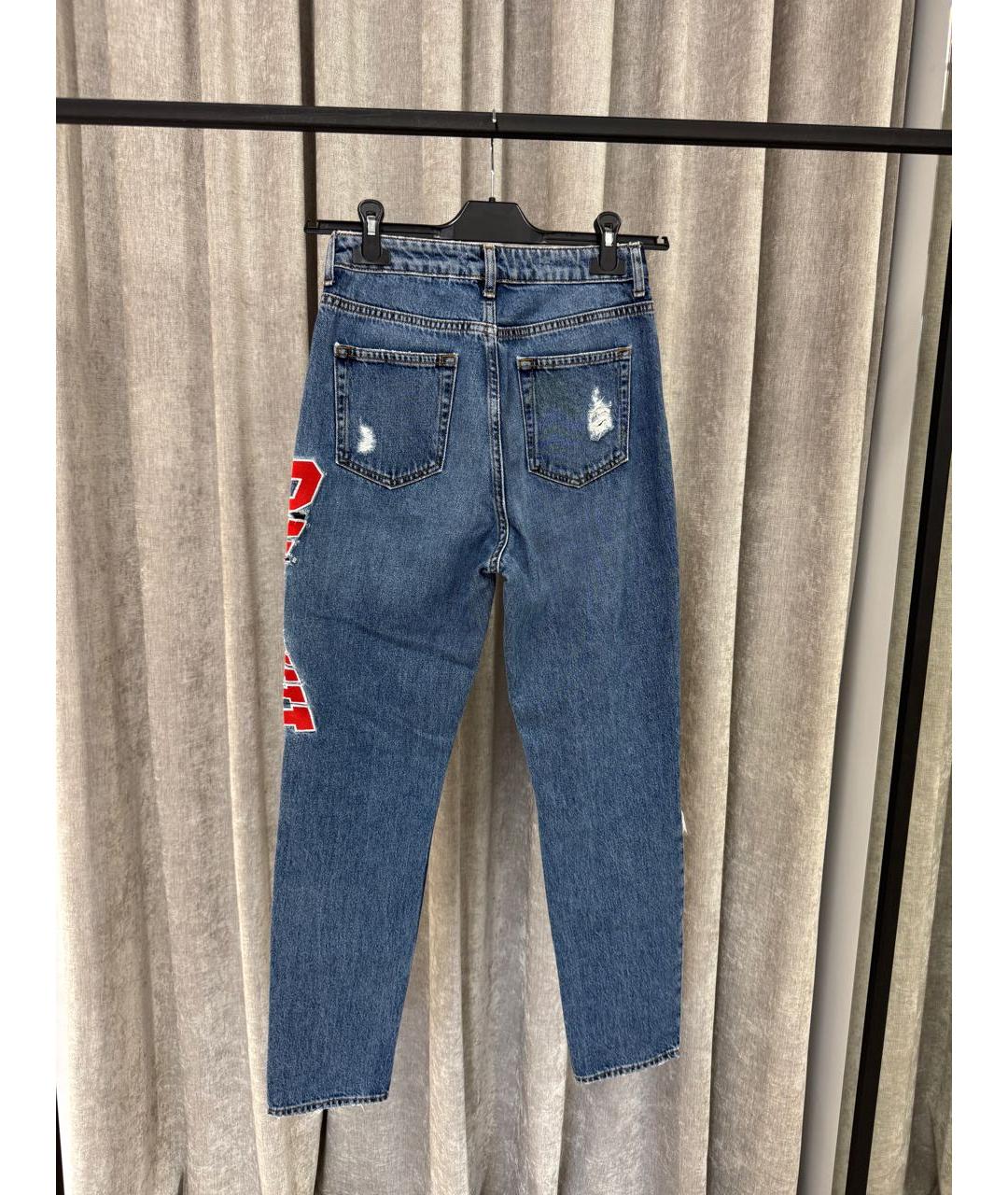 SANDRO Синие хлопковые прямые джинсы, фото 2