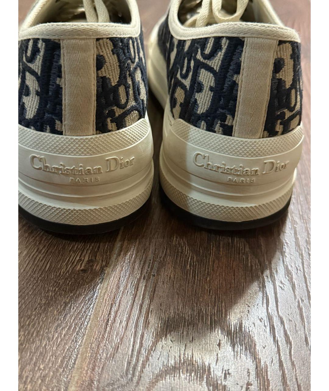 CHRISTIAN DIOR Синие текстильные кеды, фото 4