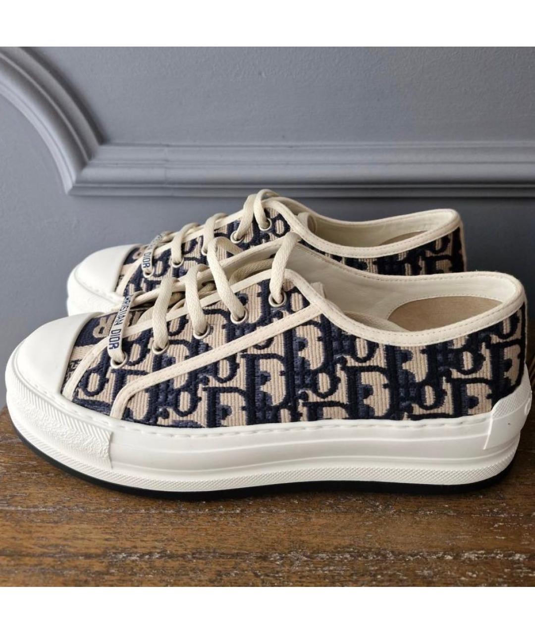 CHRISTIAN DIOR Синие текстильные кеды, фото 8