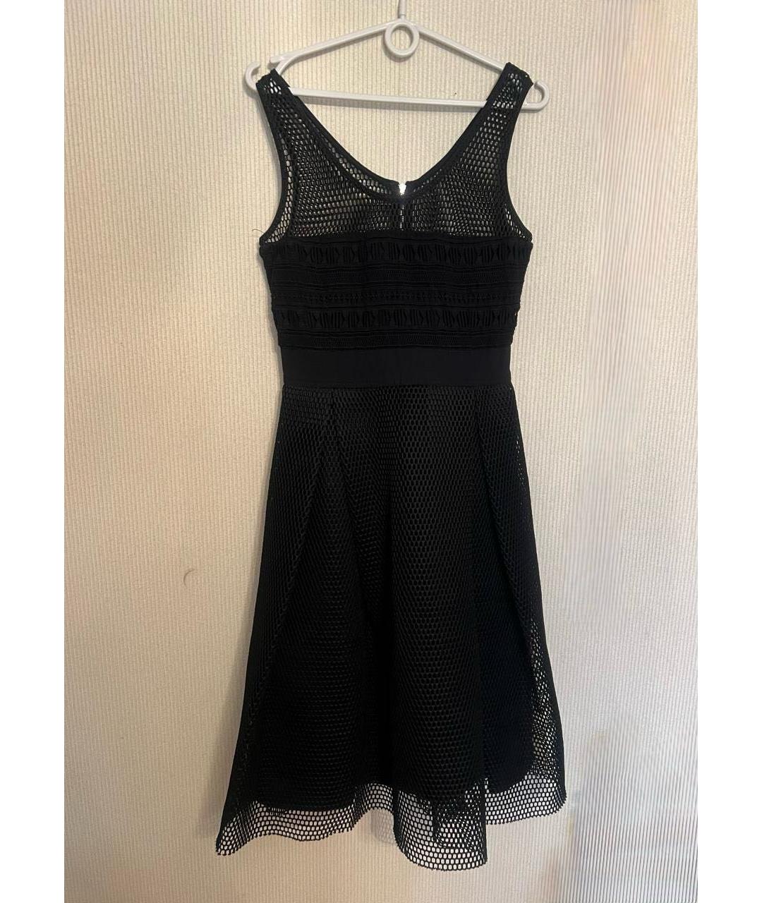 PINKO Черное хлопковое коктейльное платье, фото 2