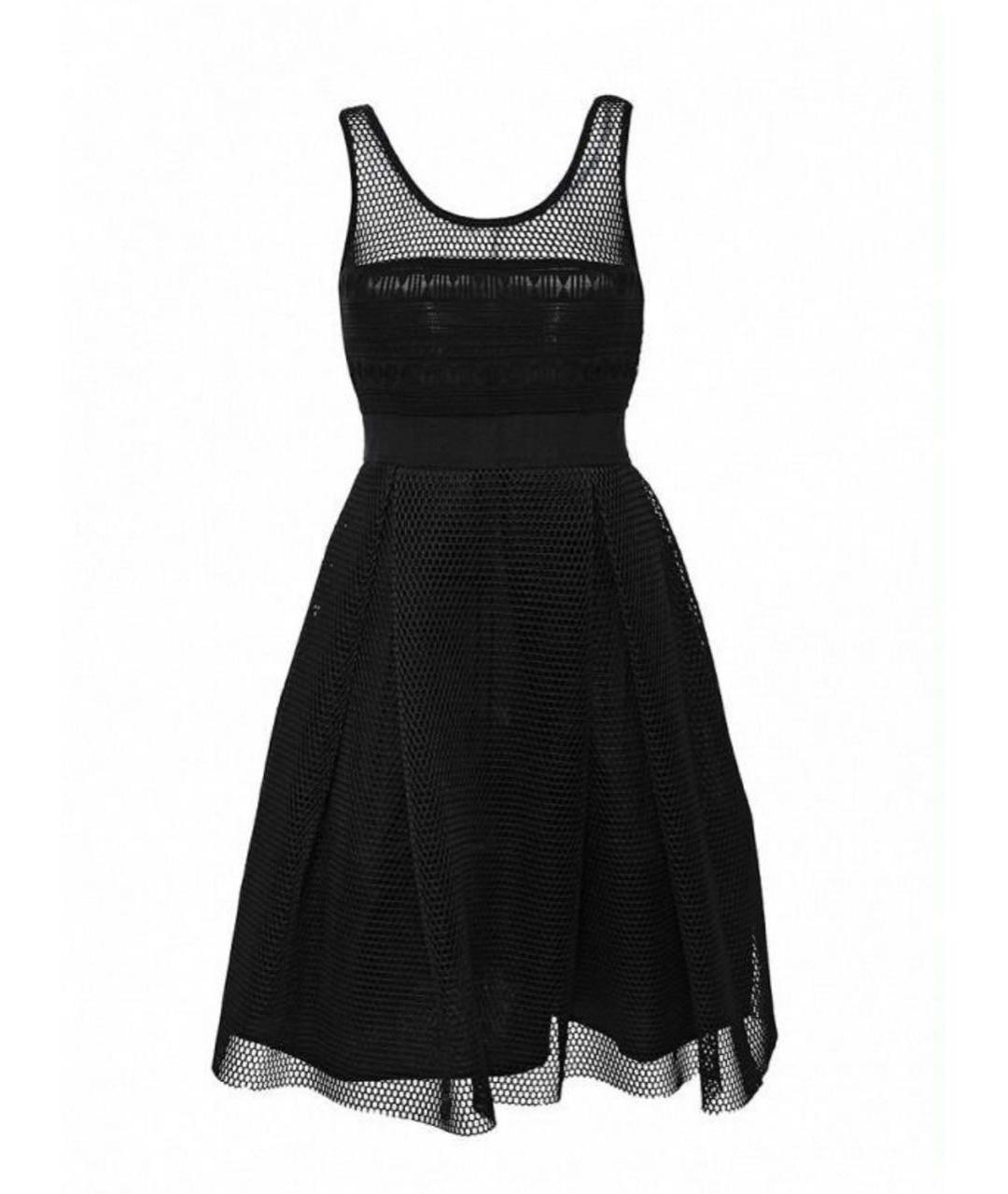 PINKO Черное хлопковое коктейльное платье, фото 1