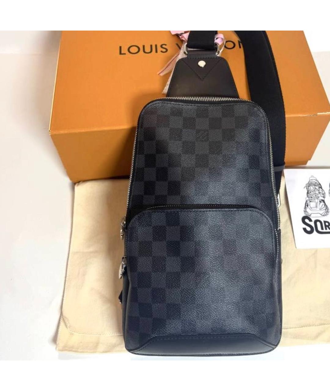 LOUIS VUITTON Черная поясная сумка, фото 3