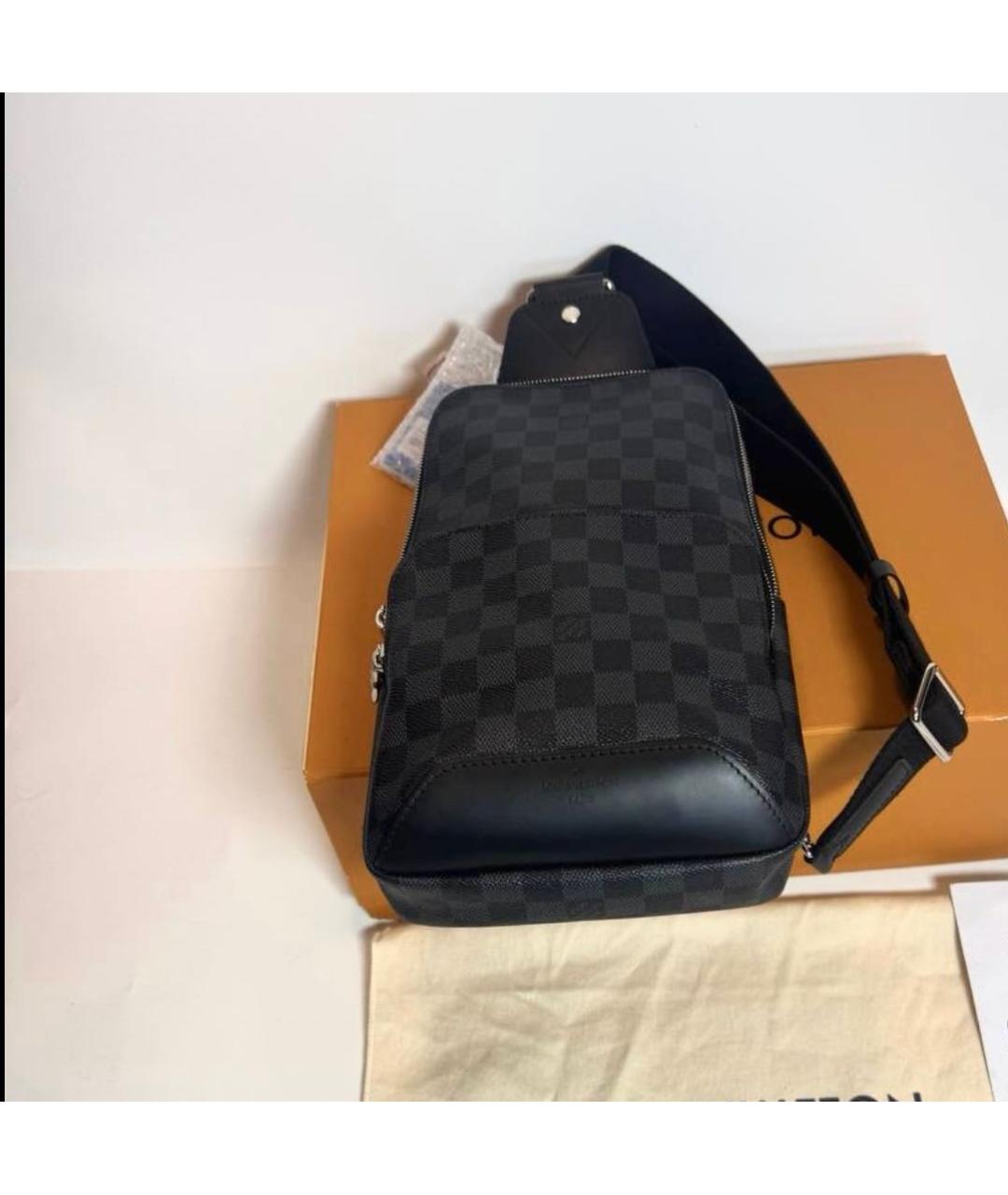 LOUIS VUITTON Черная поясная сумка, фото 2