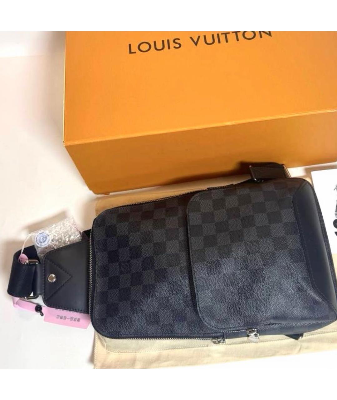 LOUIS VUITTON Черная поясная сумка, фото 4