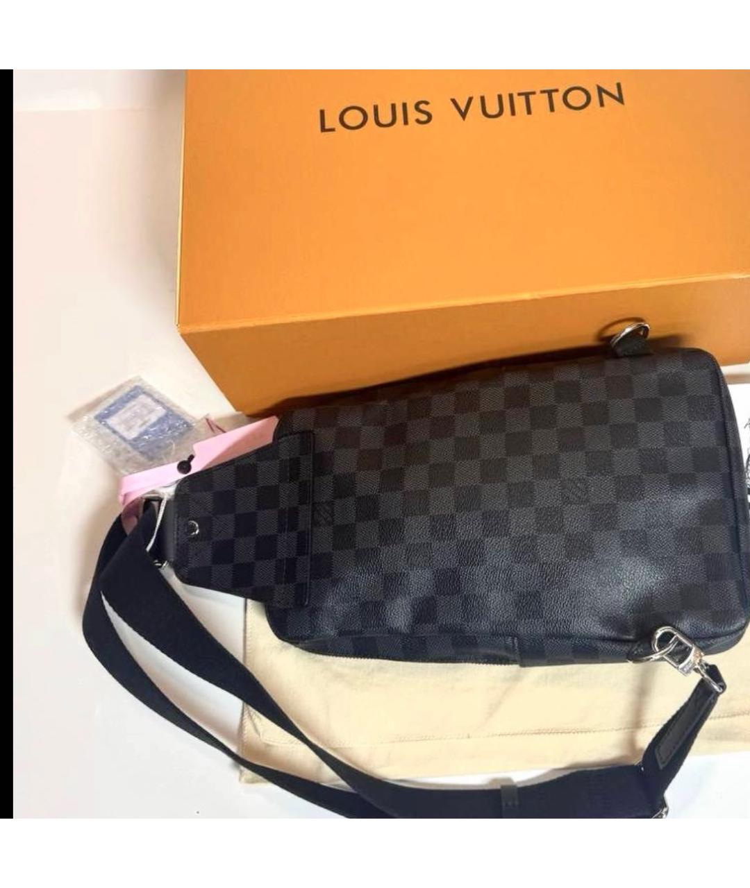 LOUIS VUITTON Черная поясная сумка, фото 5