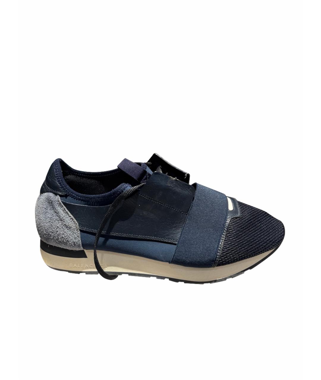 BALENCIAGA Синие низкие кроссовки / кеды, фото 1
