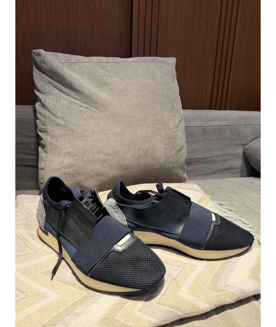 BALENCIAGA Синие низкие кроссовки / кеды, фото 2