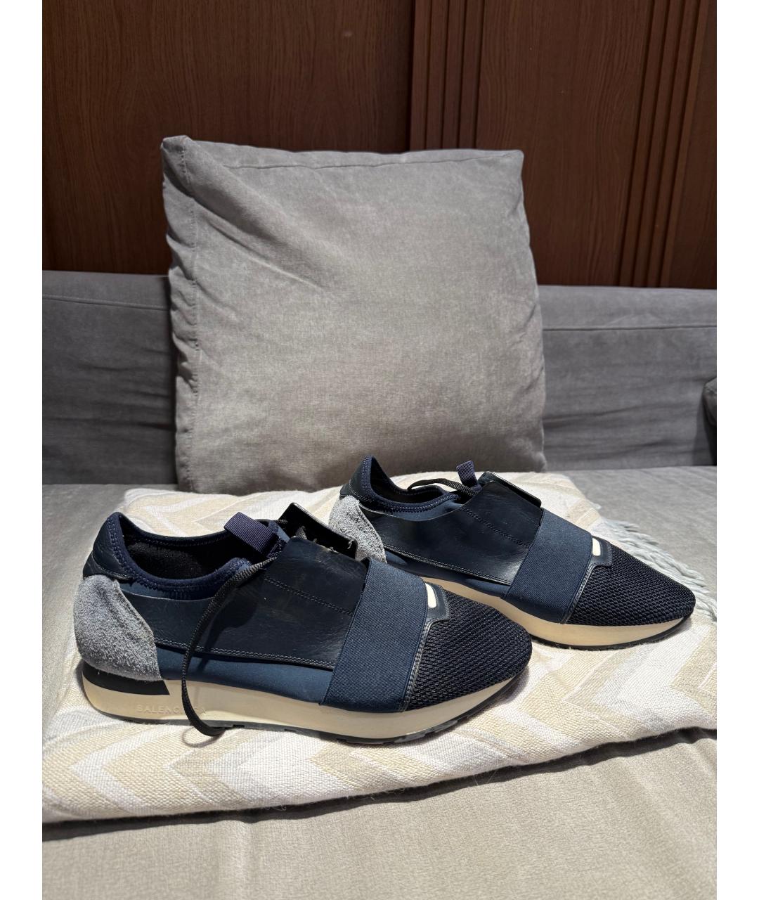 BALENCIAGA Синие низкие кроссовки / кеды, фото 3