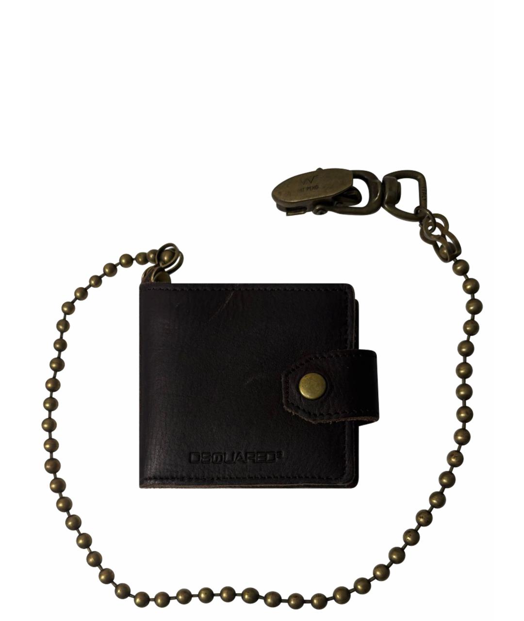 DSQUARED2 Коричневый кожаный кошелек, фото 1
