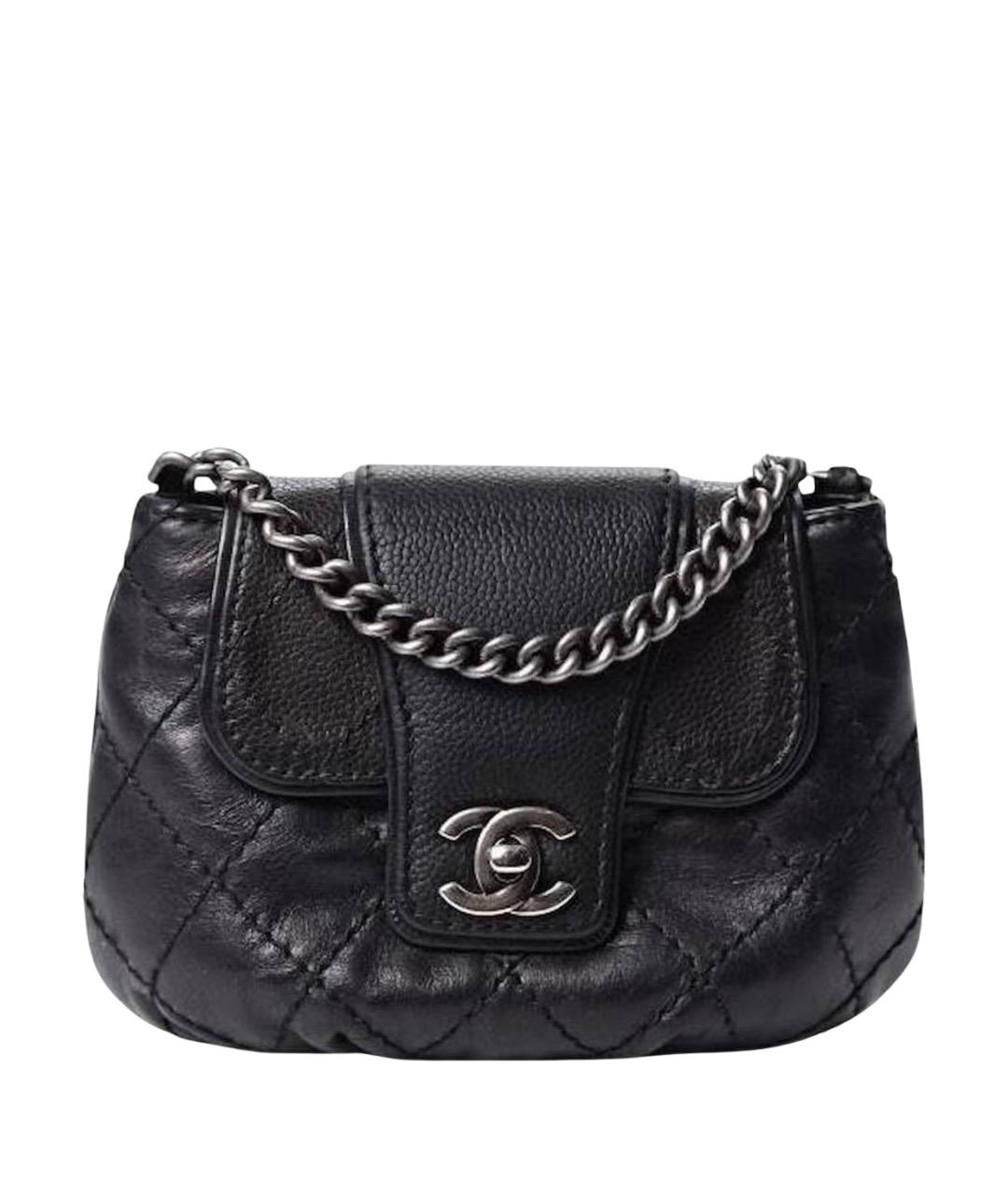 CHANEL Черная кожаная сумка через плечо, фото 1