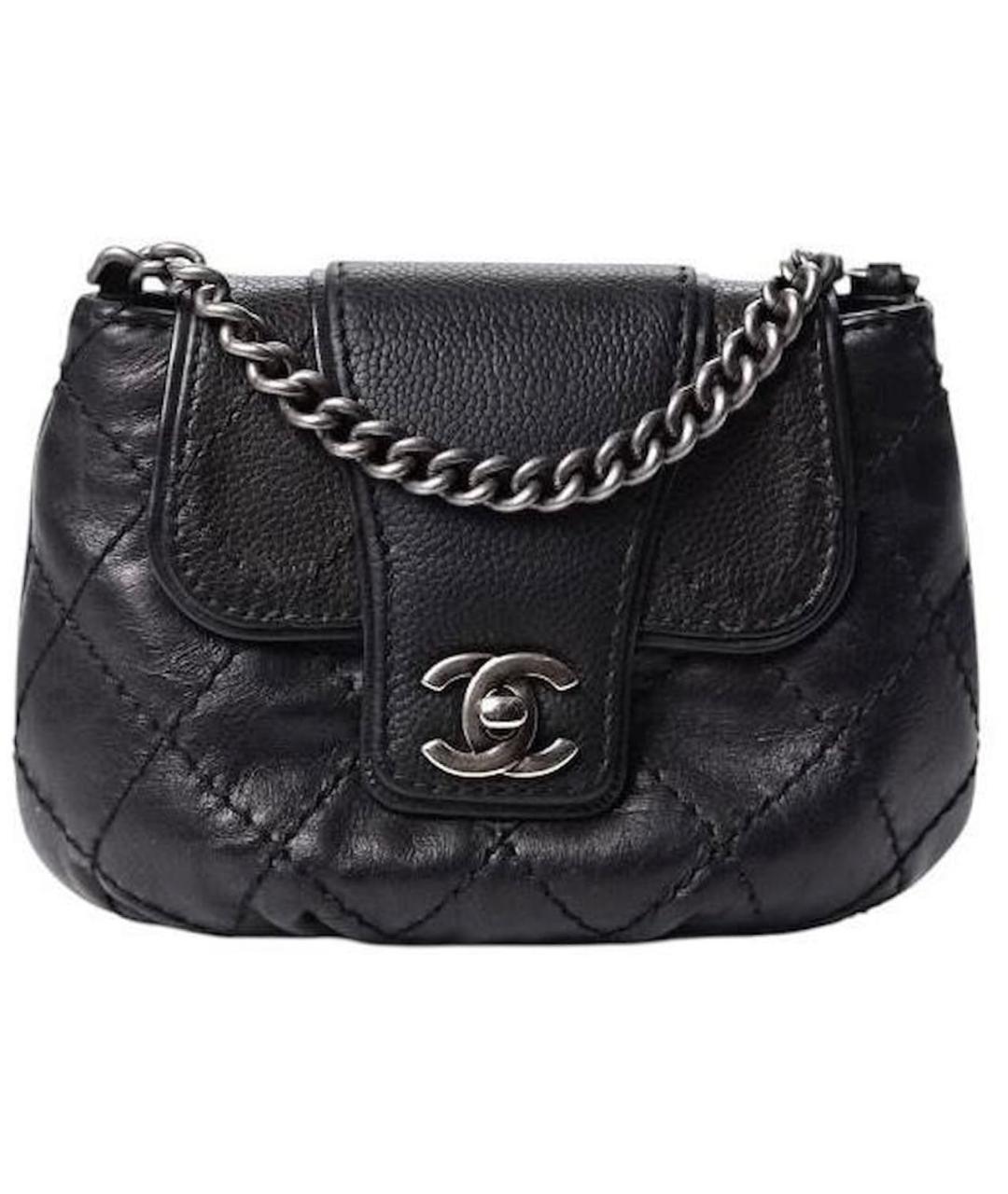 CHANEL Черная кожаная сумка через плечо, фото 1