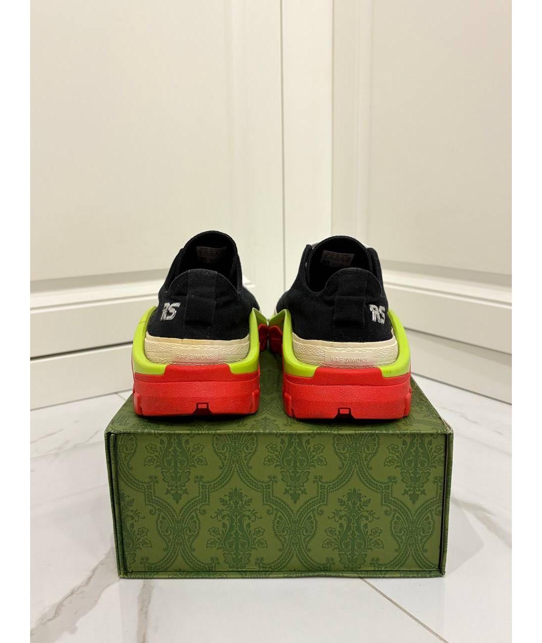 ADIDAS X RAF SIMONS Черные текстильные низкие кроссовки / кеды, фото 3