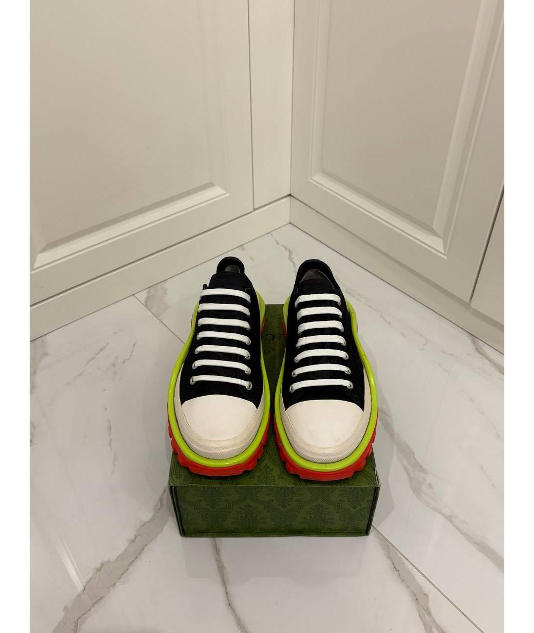 ADIDAS X RAF SIMONS Черные текстильные низкие кроссовки / кеды, фото 2