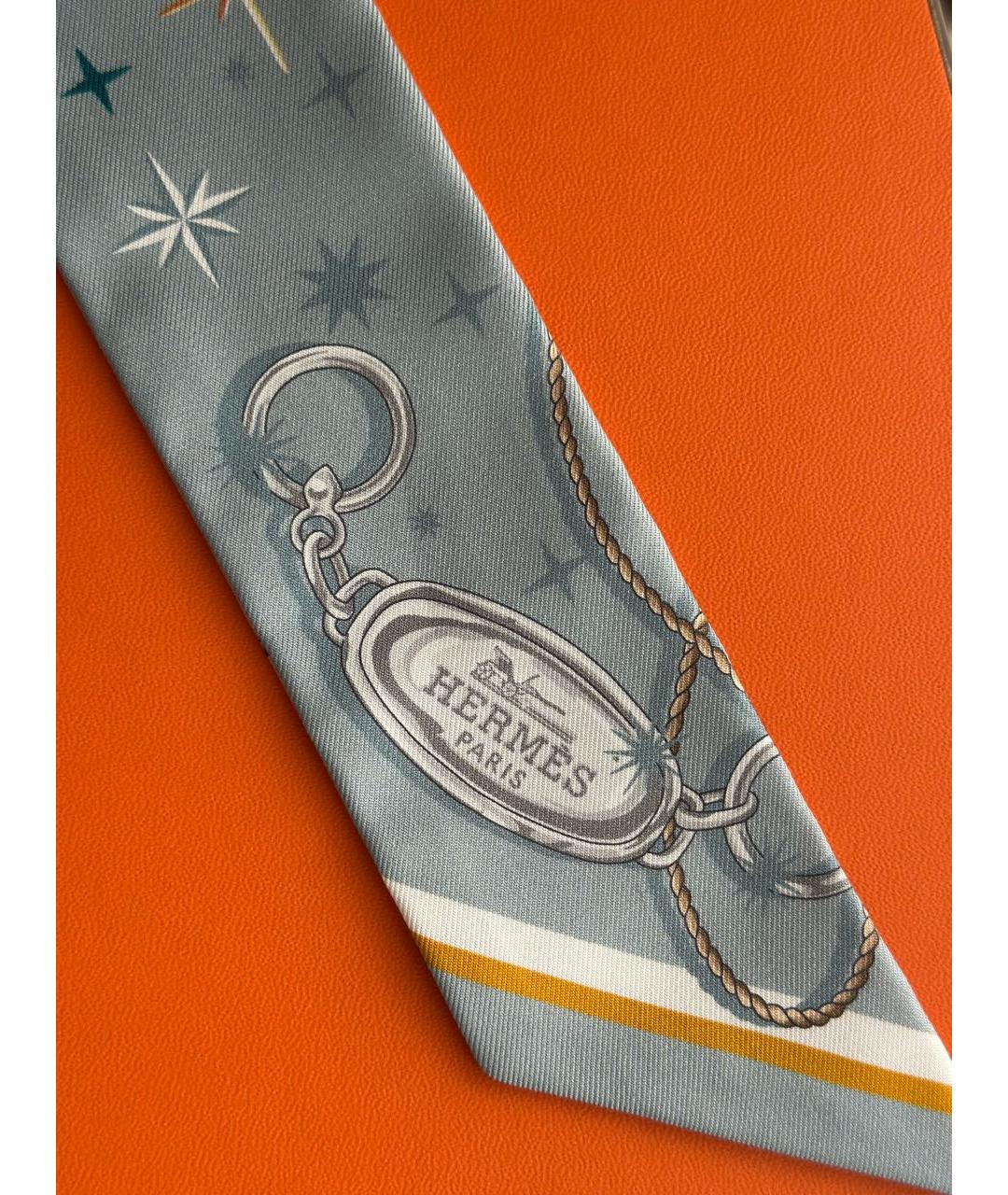 HERMES Мульти шелковый платок, фото 6